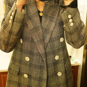 Isabel Marant Prince-Of-Wales Check Blazer (FR 34, US 2)